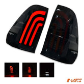 Smoked Full 3D LED Stripe Bar Tail lights with Sequential Indicator for Toyota Hilux REVO ROCCO 2015 - 2024 - Mars Performance